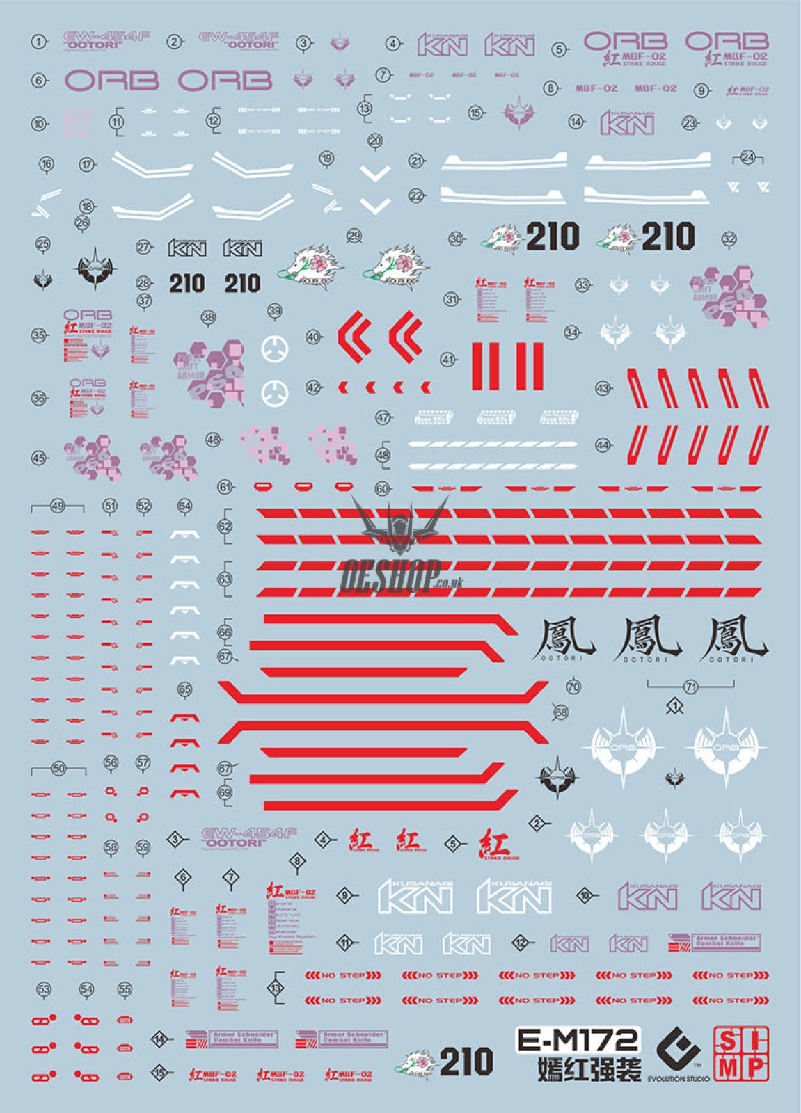 Evo - E-Mg172 (Uv) Mg Strike Rouge Mbf-02 Evolution Studio Decals