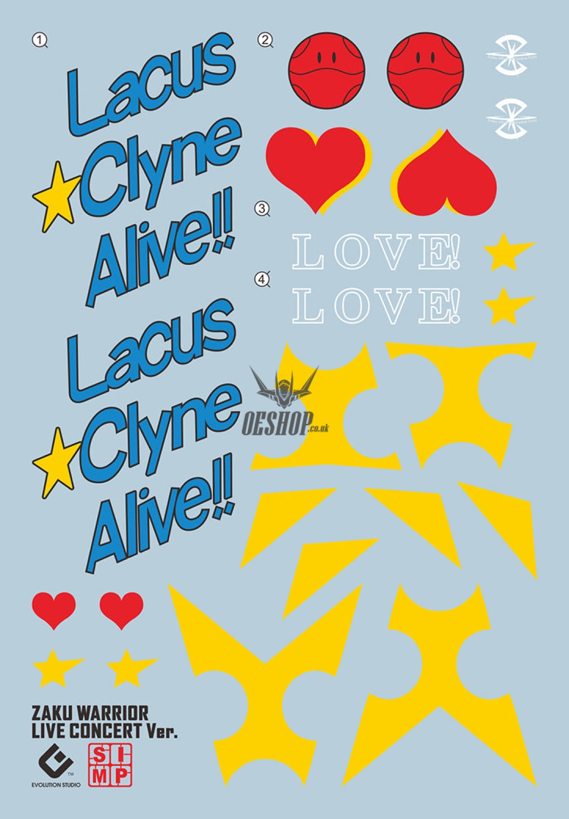 Evo - E-Mg209My (Uv) Mg Zaku Warrior Live Concert Ver. (Base Limit) Evolution Studio Decal Decals