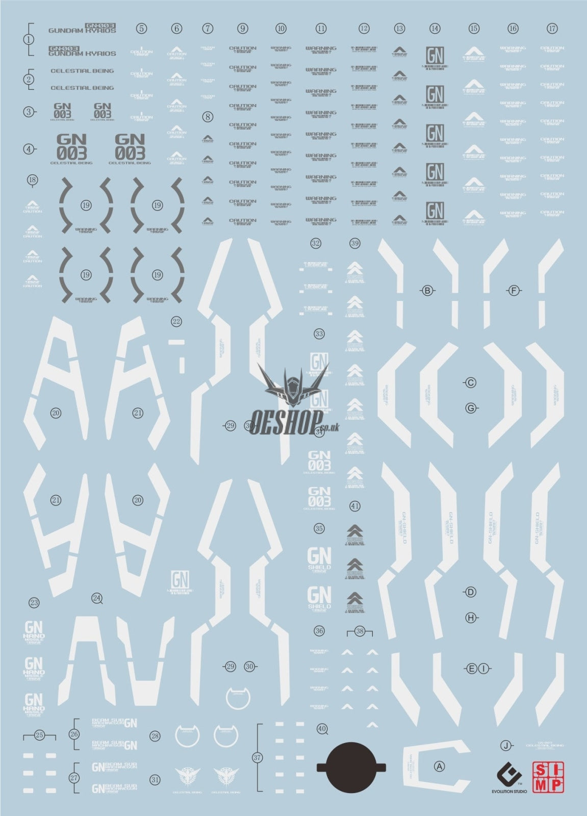EVO - MG Gundam Kyrios E-MG212 Evolution Studio Decals Evolution Studio 3.59 OEShop