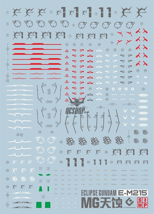 EVO - MG Eclipse Gundam E-MG215 Evolution Studio Decals Evolution Studio 3.59 OEShop