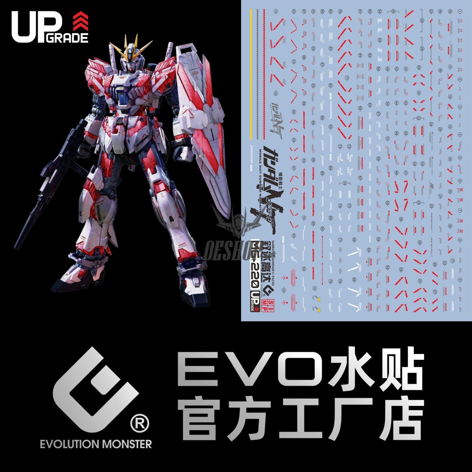 EVO - E-MG220 (UV) MG Narrative Gundam C-Pack Evolution Studio Decals Decals