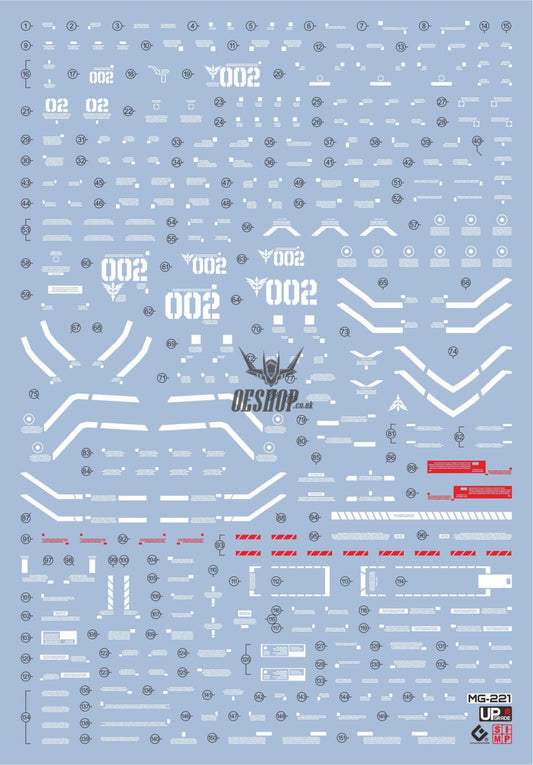 EVO - E-MG221 (UV) MG Sinanju Stein Ver.KA Evolution Studio Decals (Copy) Decals