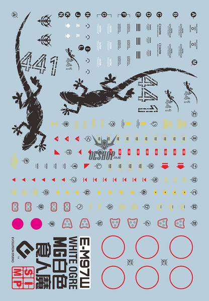 Evo - E-Mg97W (Uv) Mg Zaku2 White Ogre Evolution Studio Decals