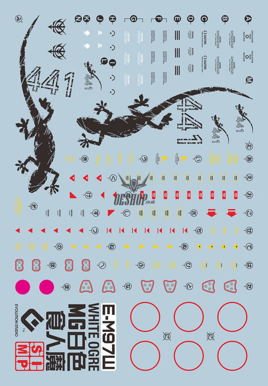 Evo - E-Mg97W (Uv) Mg Zaku2 White Ogre Evolution Studio Decals