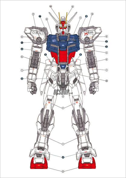 Evo - E-Pg09 (Uv) Pg Gat-X105 Strike Gundam Evolution Studio Decals