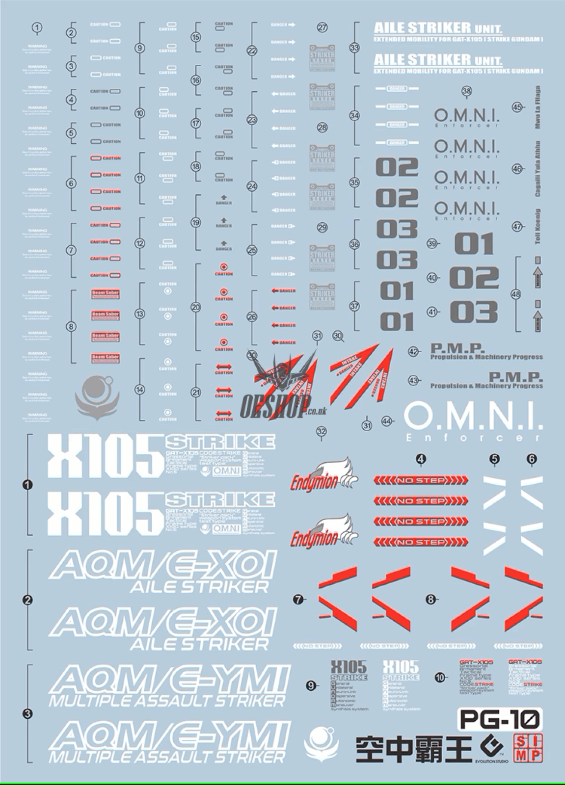 Evo - E-Pg10 (Uv) Pg Sky Grasper Evolution Studio Decals