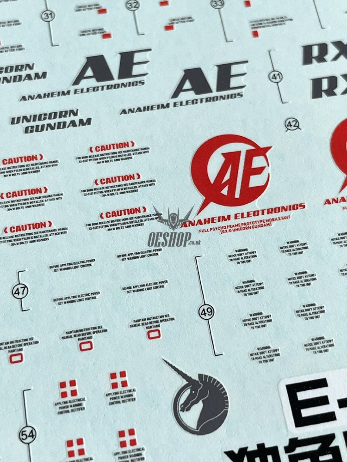 EVO - PG Unicorn Gundam E-PG15 Evolution Studio Decals Evolution Studio 3.59 OEShop