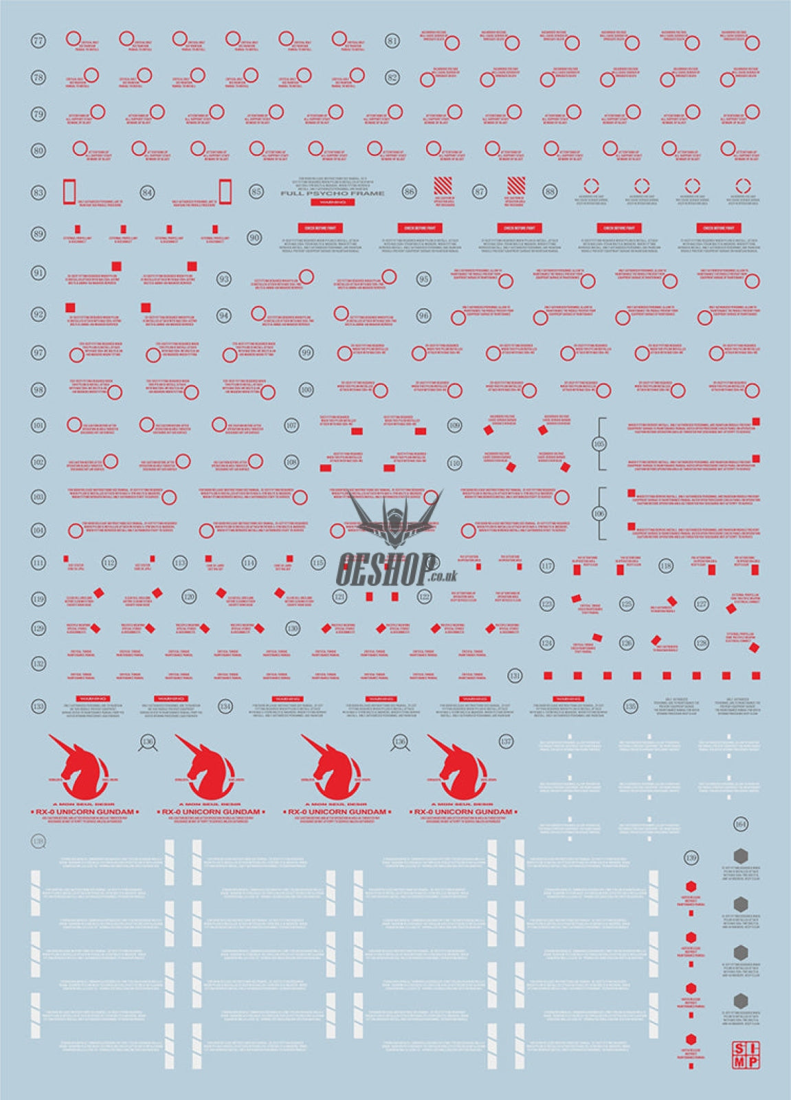 Evo - E-Pg15Fa (Uv) Pg Full Armor Unicorn Gundam Evolution Studio Decals