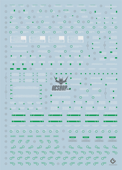 Evo - E-Pg15Fb (Gilding Green) Pg Unicorn Final Battle Gundam Evolution Studio Decals