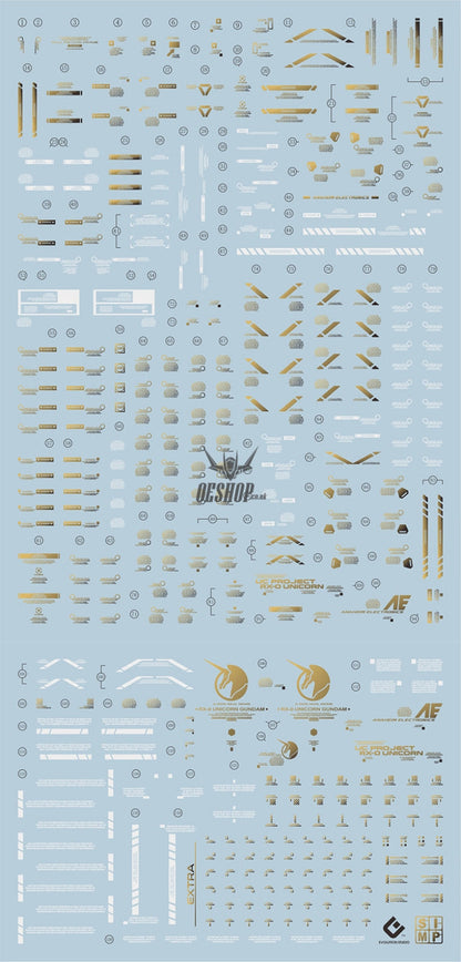 Evo - E-Pg16Cn (Gilding) Chinese Red Unicorn Gundam Evolution Studio Decals