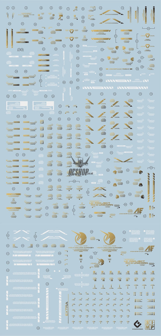 Evo - E-Pg16Cn (Gilding) Chinese Red Unicorn Gundam Evolution Studio Decals
