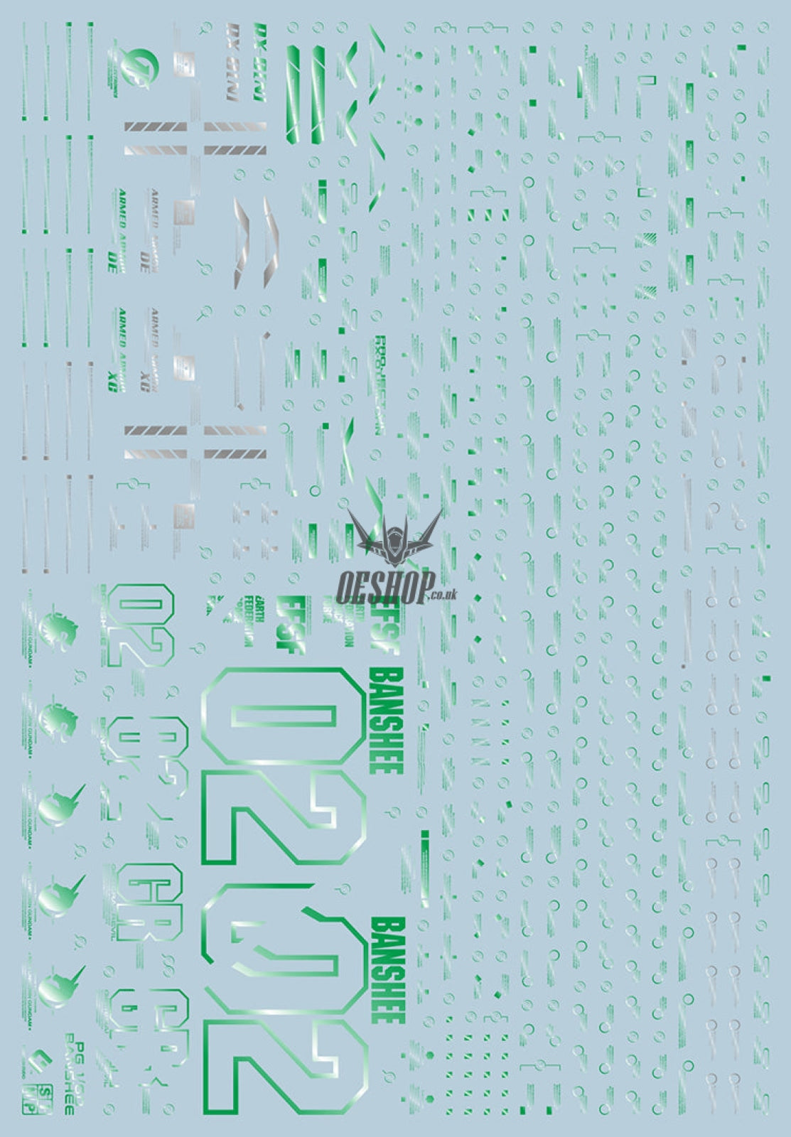 Evo - E-Pg16Gr (Gilding Green) Pg Banshee Norn Gundam Evolution Studio Decals