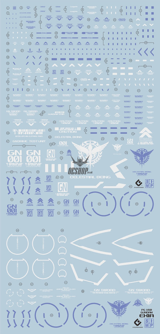 Evo - E-Pg17 (Uv) Pg Gundam Exia Evolution Studio Decals