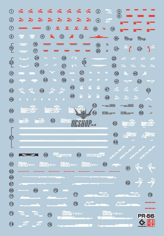 Evo E-R66 Rg Destiny Impulse Gundam Uv Evolution Studio Decals