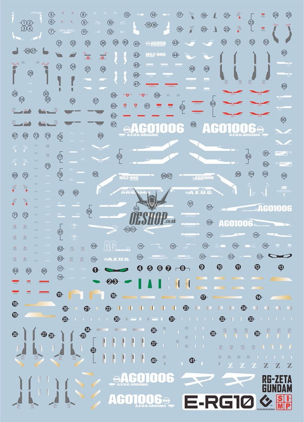 Evo - E-Rg10 Rg Zeta Gundam Evolution Studio Decals