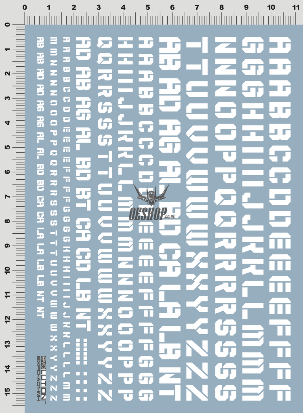 Evo - Expd Trd Hiq Model Letters Numbers Evolution Studio Decals Expd-W (White) (Uv)