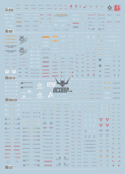 EVO - YJL 1/100 RX-93-v2 Hi-v Gundam Conversion Kit GK-1 Evolution Studio Decals Evolution Studio 10.46 OEShop