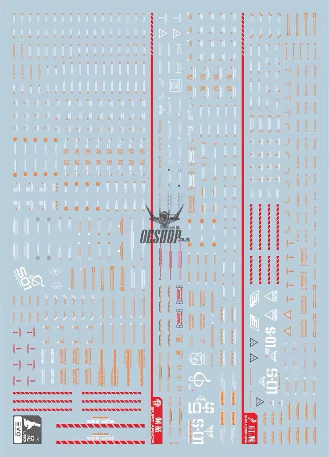 Evo - Gk-3 (Uv) Mg Sazabi (For Gk) Evolution Studio Decals