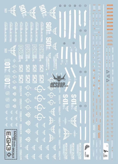Evo - Gk-3 (Uv) Mg Sazabi (For Gk) Evolution Studio Decals
