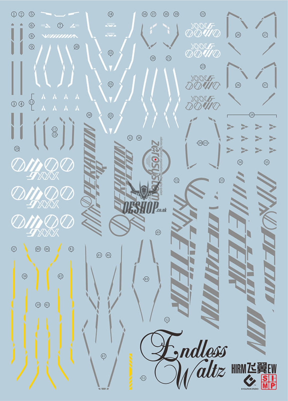 Evo - Hirm-3 (Uv) Hirm Wing Zero Gundam Evolution Studio Decals