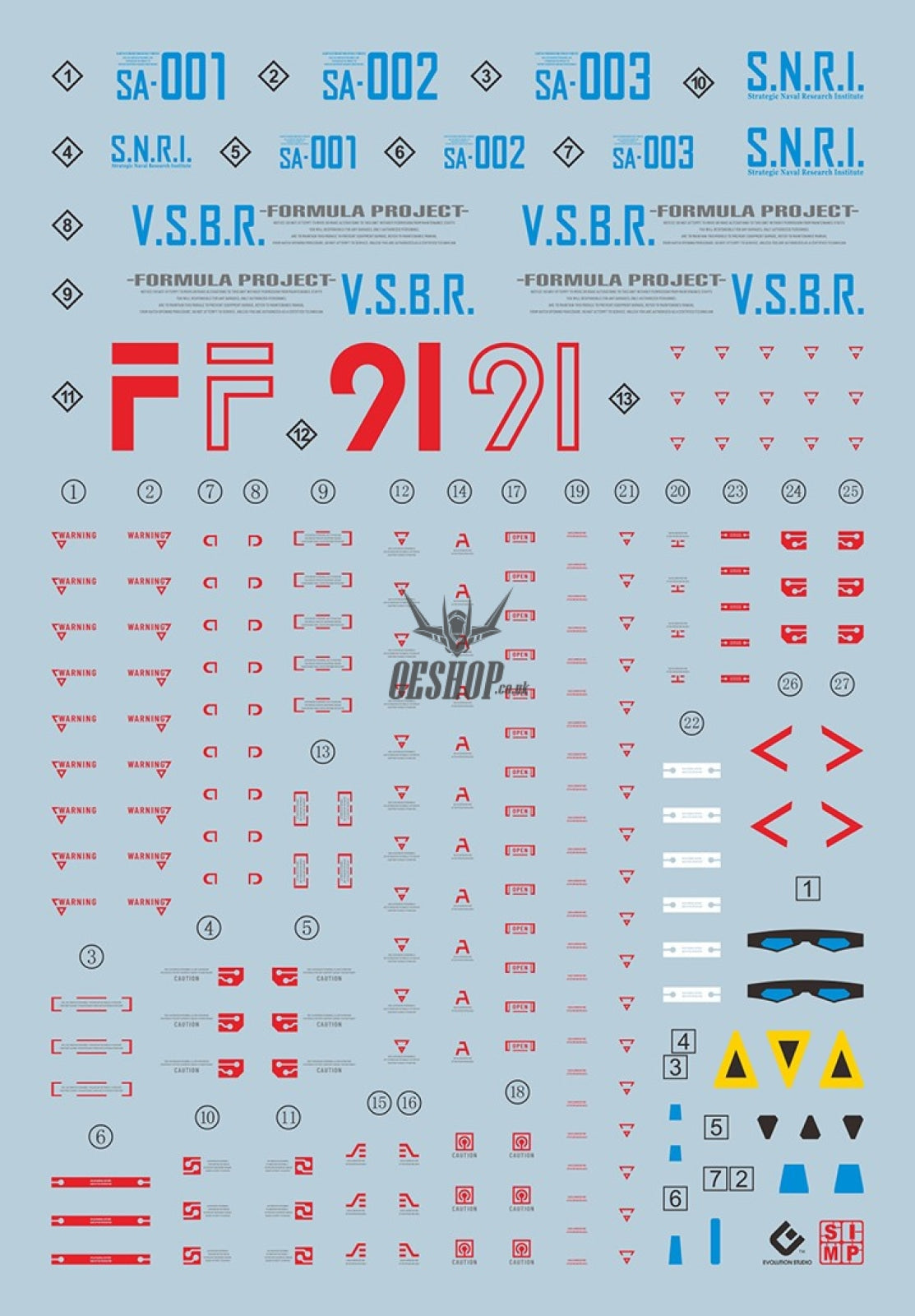 EVO - MG F91 Gundam F91 2.0 E-MG201 Evolution Studio Decals Evolution Studio 3.59 OEShop