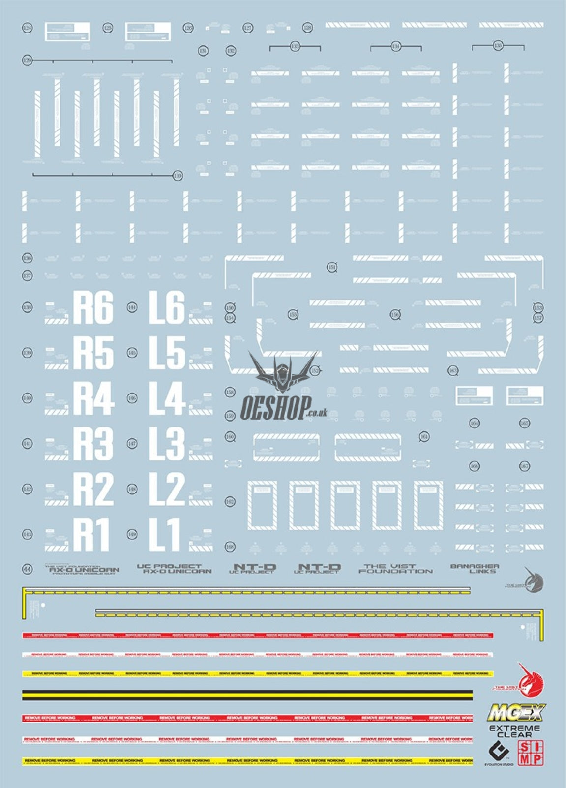 EVO - MGEX Unicorn Gundam Ver.Ka MGEX-1 Evolution Studio Decals Evolution Studio 8.97 OEShop