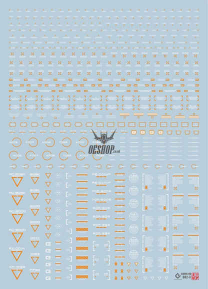 Evo Rb01 Rb02 Nc05 1/100 General Uv Fluorescent Evolution Studio Decals Rb02-3 Orange-White
