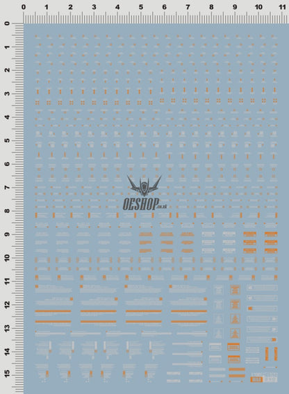 Evo Rb01 Rb02 Nc05 1/100 General Uv Fluorescent Evolution Studio Decals Rb01-4 Orange-White