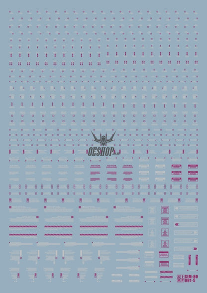 Evo 1/100 General Uv Fluorescent Rb01 Evolution Studio Decals Rb01-5 Purple/white