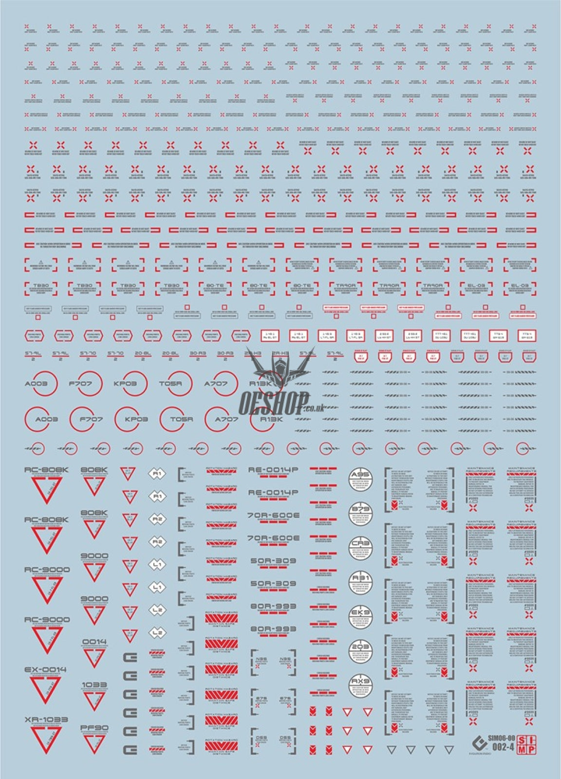 Evo Rb01 Rb02 Nc05 1/100 General Uv Fluorescent Evolution Studio Decals