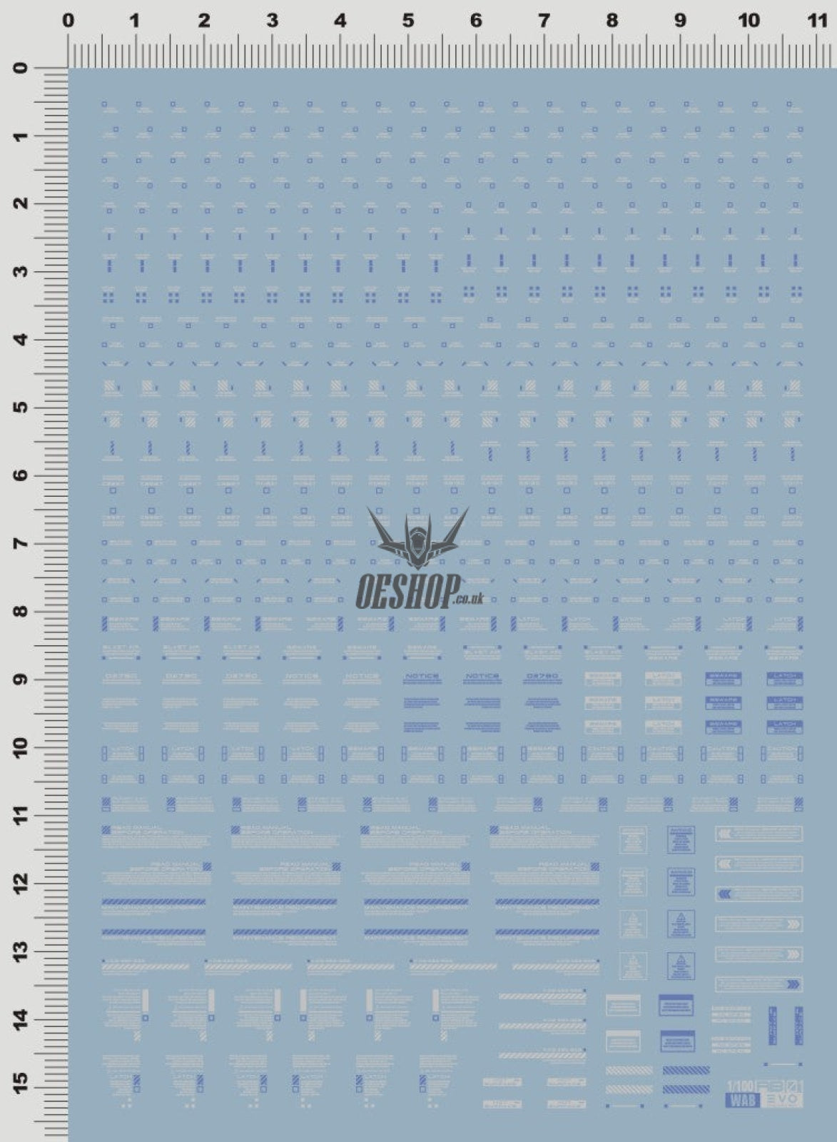 EVO 1/100 Blue/White General UV fluorescent RB01-1 Evolution Studio Decals Evolution Studio 3.99 OEShop