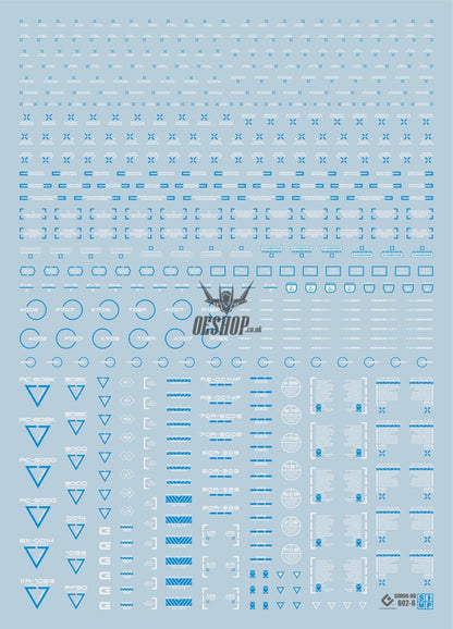 Evo Rb01 Rb02 Nc05 1/100 General Uv Fluorescent Evolution Studio Decals Rb02-6 Blue-White