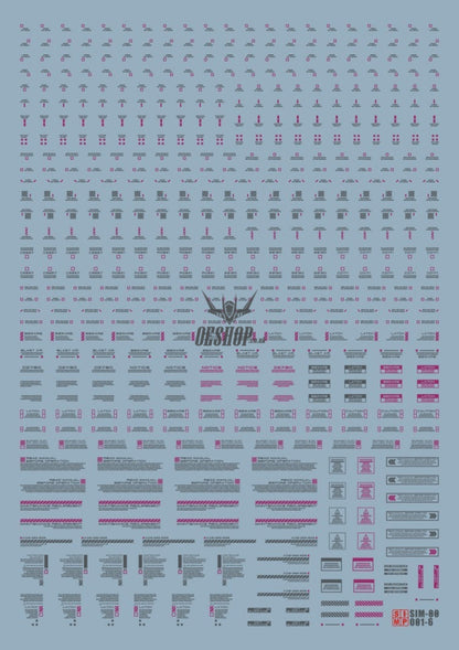 Evo 1/100 General Uv Fluorescent Rb01 Evolution Studio Decals Rb01-6 Purple/dark Gray