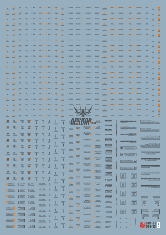 Evo Rb01 Rb02 Nc06 1/144 General Uv Fluorescent Evolution Studio Decals Rb01-1S Orange-Darkgray