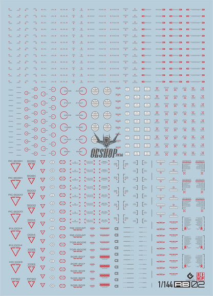 Evo Rb01 Rb02 Nc06 1/144 General Uv Fluorescent Evolution Studio Decals