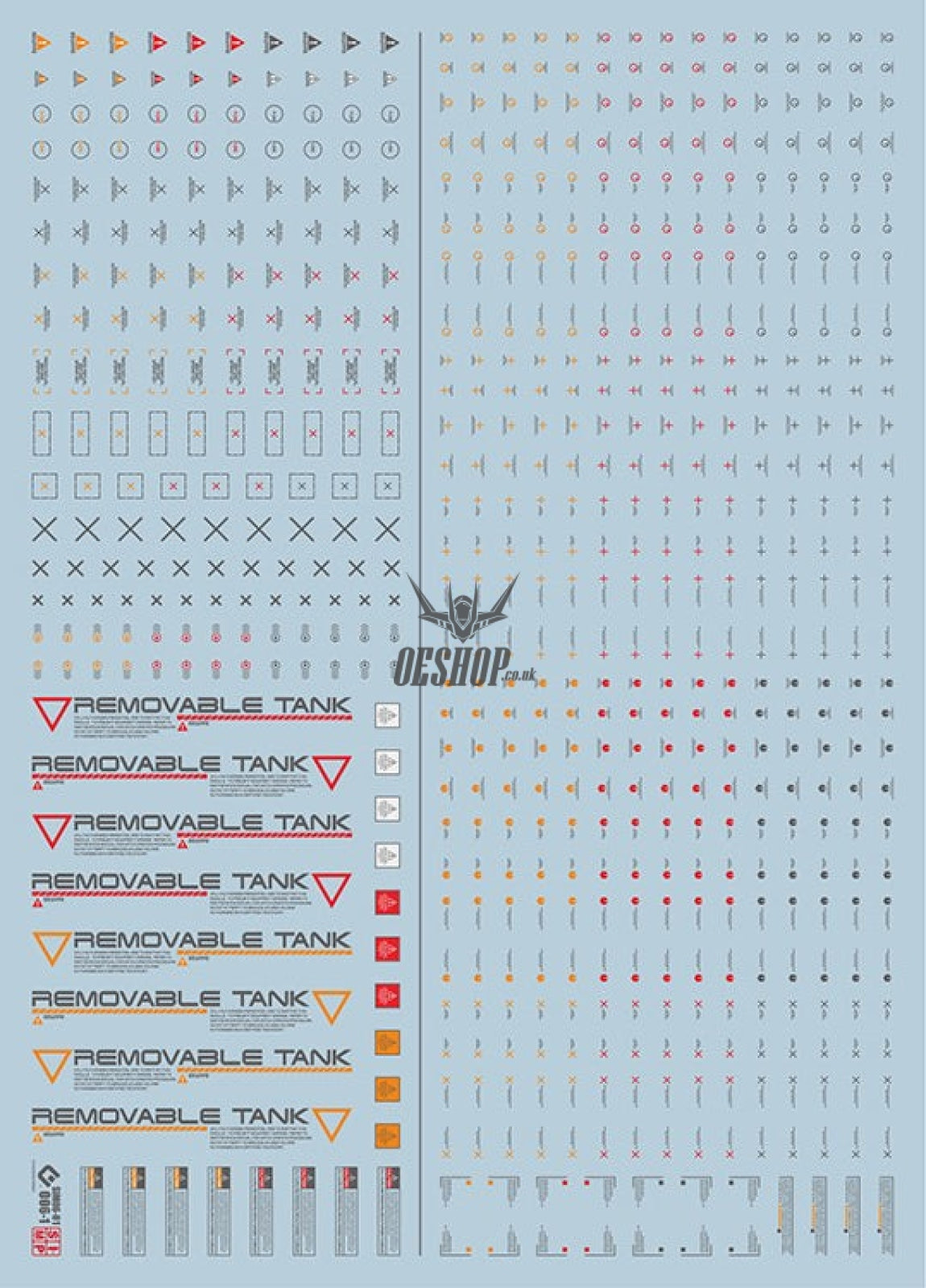 Evo Rb01 Rb02 Nc06 1/144 General Uv Fluorescent Evolution Studio Decals Nc06-Gs Orange+Red(Darkgray)