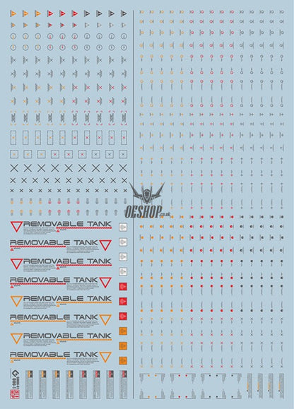 Evo Rb01 Rb02 Nc06 1/144 General Uv Fluorescent Evolution Studio Decals Nc06-Gs Orange+Red(Darkgray)