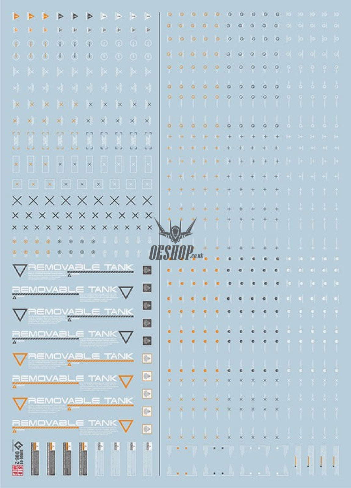 Evo Rb01 Rb02 Nc06 1/144 General Uv Fluorescent Evolution Studio Decals Nc06-Ws Orange+Gray(White)