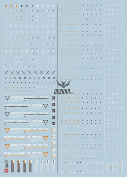 Evo Rb01 Rb02 Nc06 1/144 General Uv Fluorescent Evolution Studio Decals Nc06-Ws Orange+Gray(White)