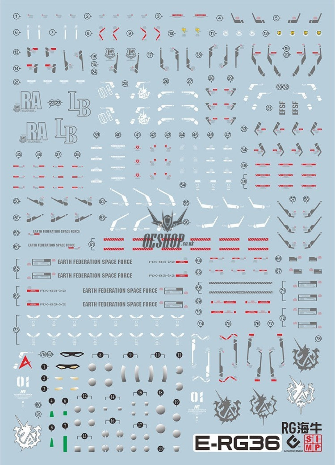 EVO - RG RX-93-V2 Hi-V Gundam E-RG36 Evolution Studio Decals Evolution Studio 3.59 OEShop
