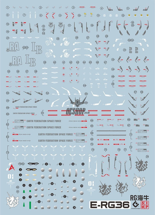 EVO - RG RX-93-V2 Hi-V Gundam E-RG36 Evolution Studio Decals Evolution Studio 3.59 OEShop