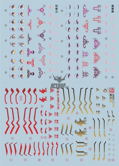 Evo - Sp-Ex Megami Device Bullet Knight Executioner & Exorcist Evolution Studio Decals