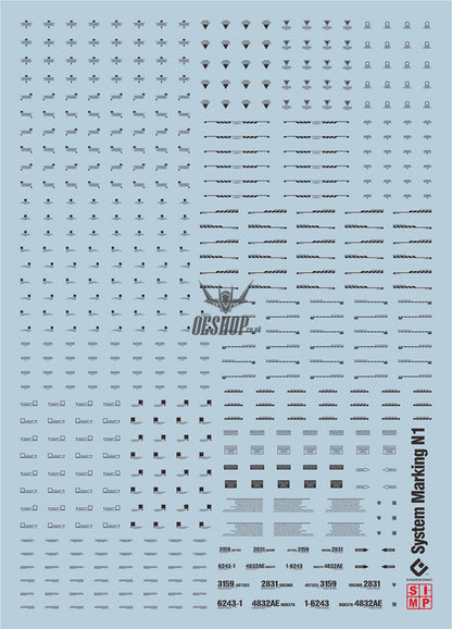 Evo - Sp-Smn1 System Marking Evolution Studio Decals Sp-N1B Smn1 Black (Highest Clear Decal Ever)