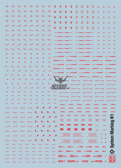 Evo - Sp-Smn1 System Marking Evolution Studio Decals Sp-N1R Smn1 Red (Highest Clear Decal Ever)