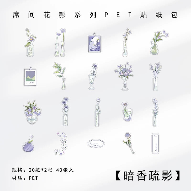 Papermore Botanical Silhouette Stickers (40 pieces)