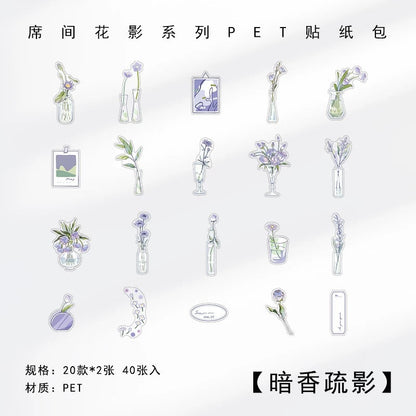 Papermore Botanical Silhouette Stickers (40 pieces)