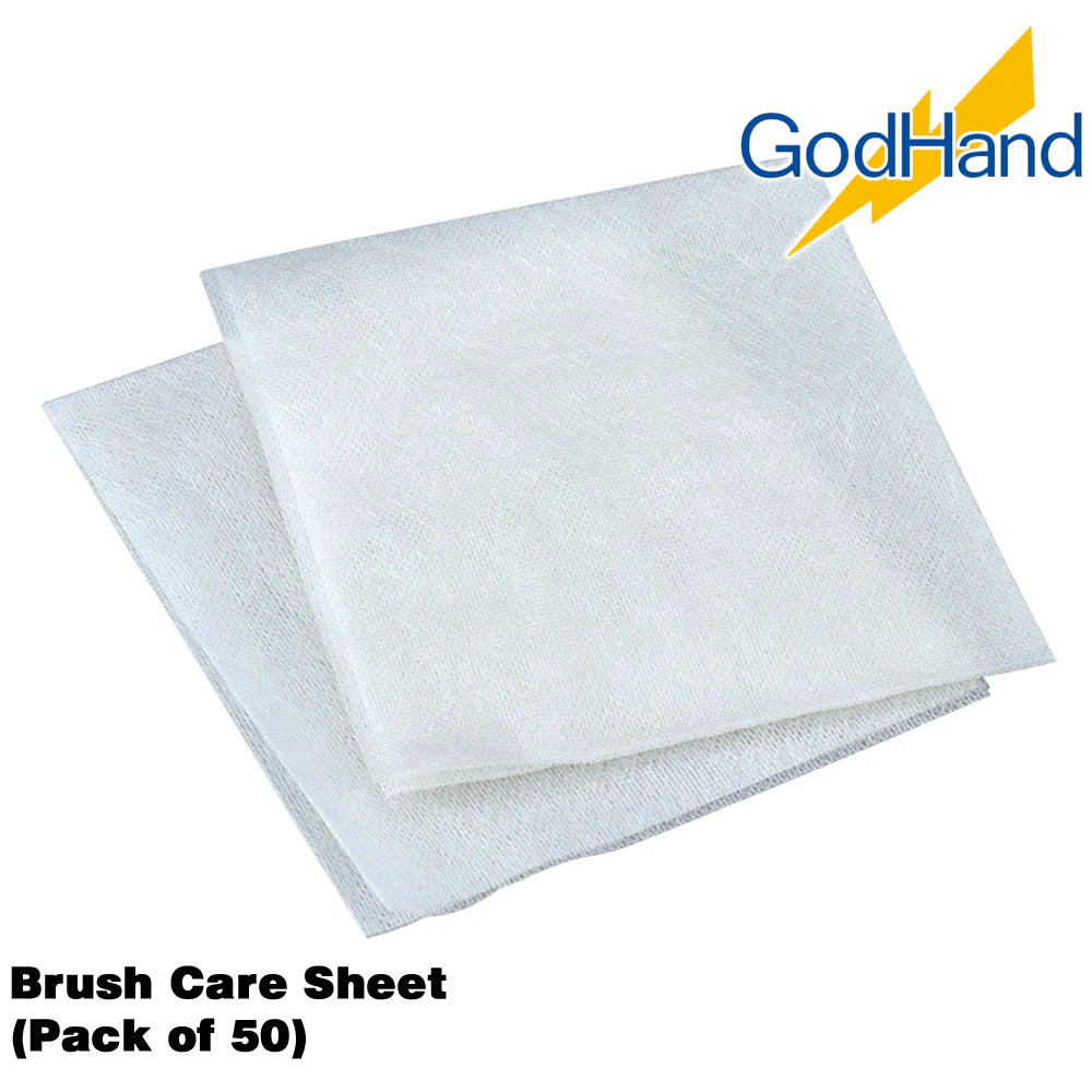 GodHand Brush Care Sheet (Pack of 50) GH-BRS-FW