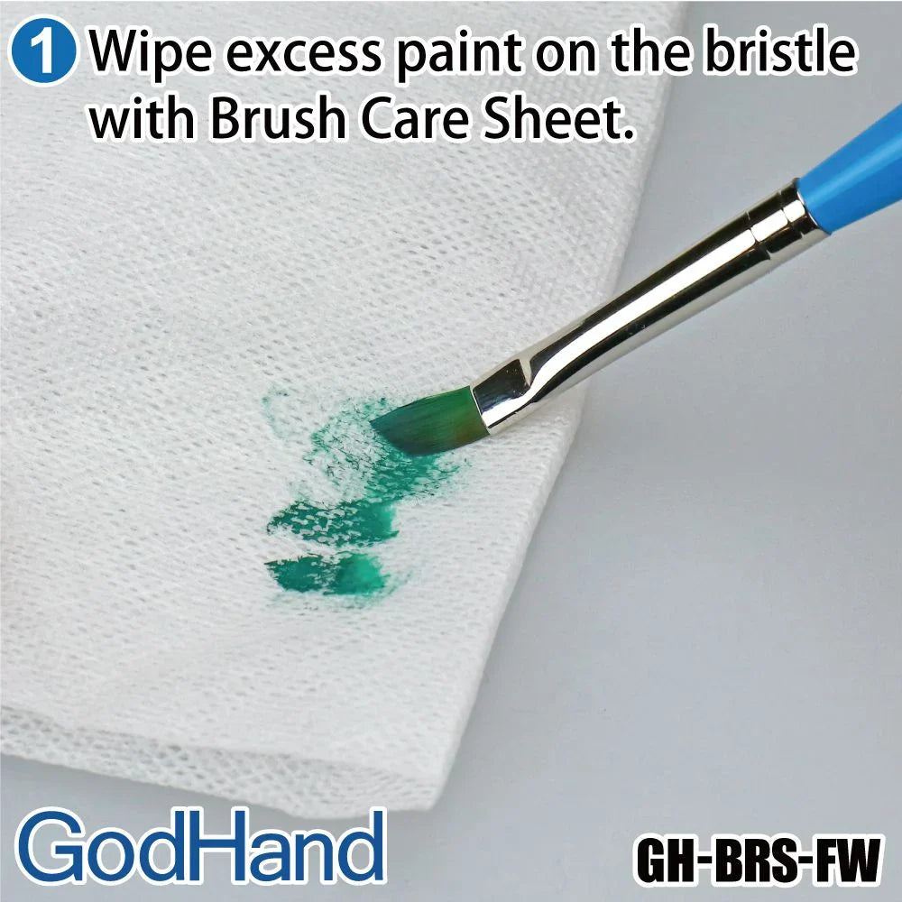 GodHand Brush Care Sheet (Pack of 50) GH-BRS-FW
