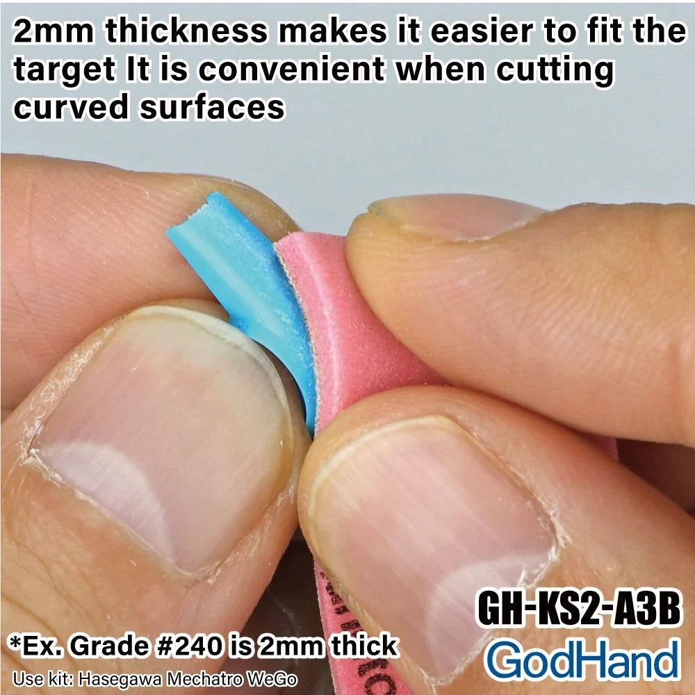 GodHand MIGAKI-Kamiyasu Sanding Stick -2mm (Assortment of 5) GH-KS2-KB