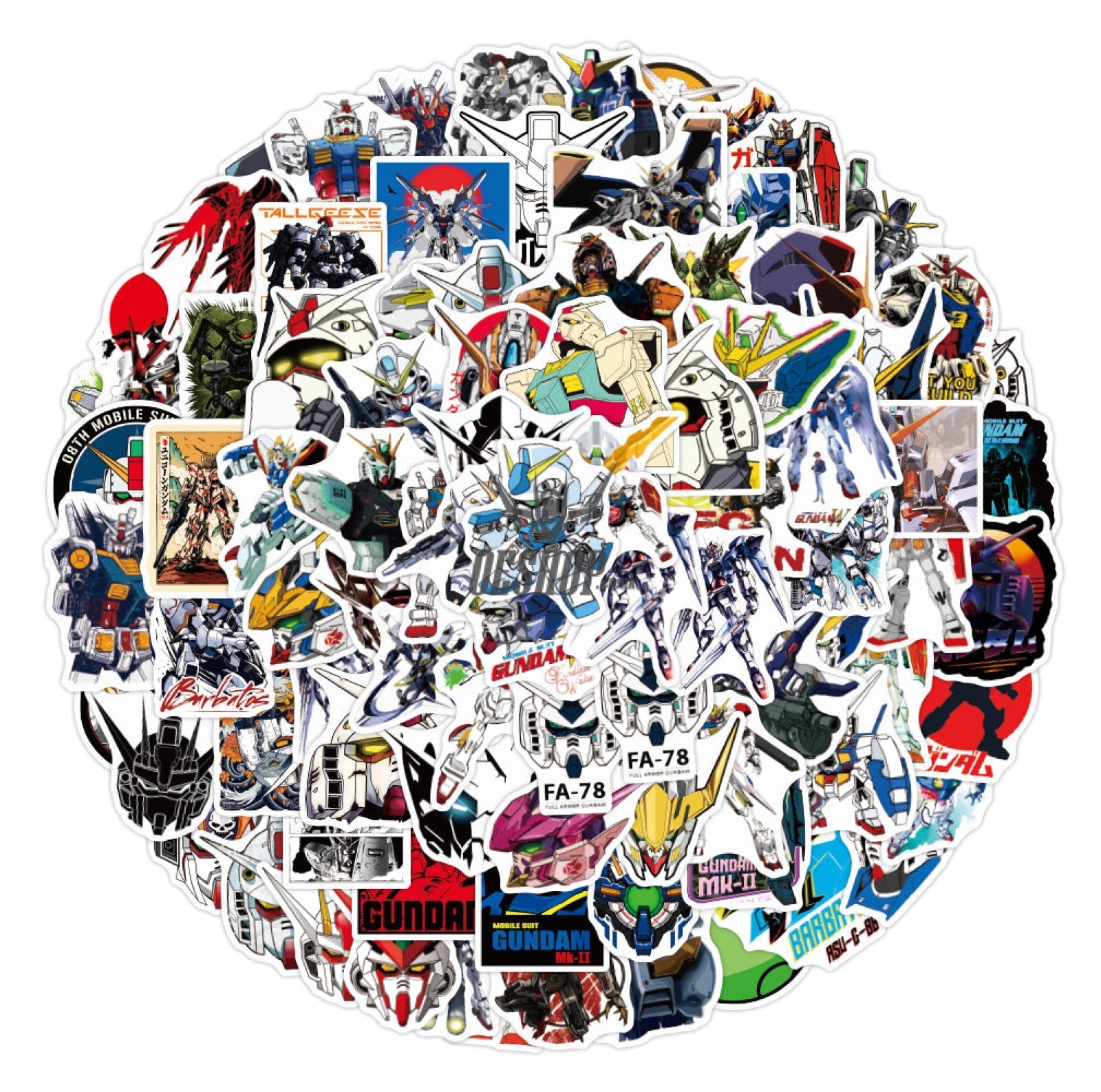 Gundam Pvc Waterproof Sticker